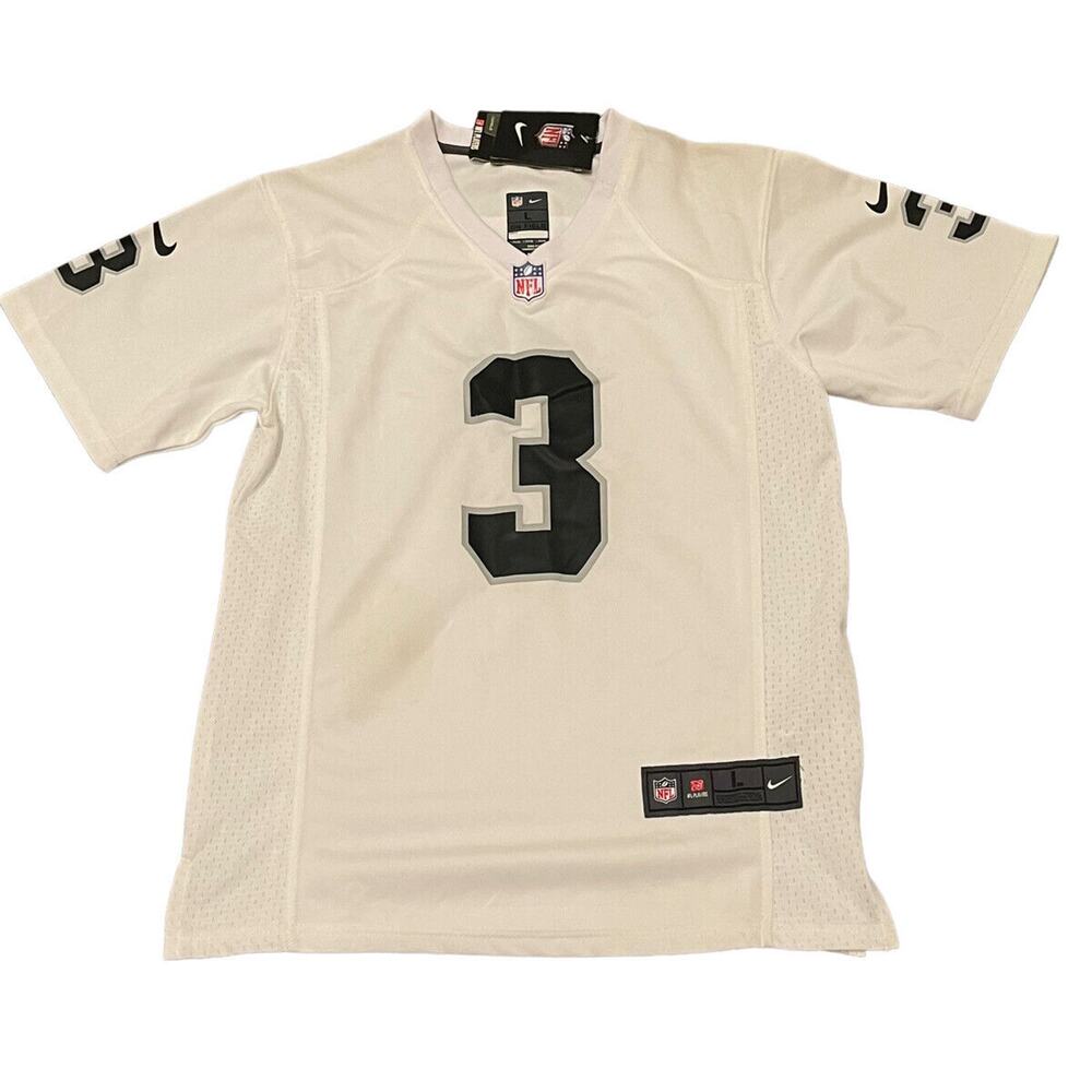 NIKE NFL ON FIELD - RAIDERS PALMER #3 White Jersey - Size Large 14/16 Brand New